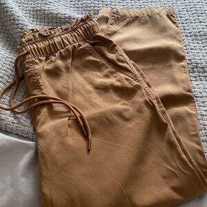 Tan Spring/Summer Business Casual Adjustable Pants